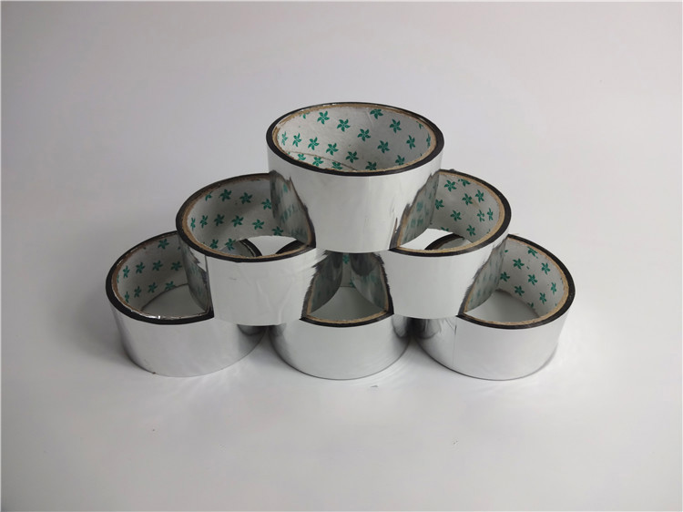 保温管胶布 隔热膜反光防晒 空调管道包扎带3卷 pap银色胶带4cm*30米