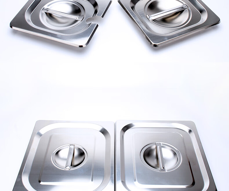 不锈钢分数盆盖子长方形盖子份数方形盘盖果酱盒子食物盆盖子11专用