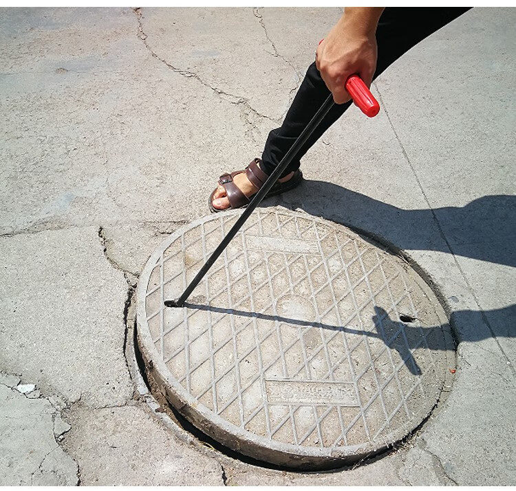 井盖开启工具 井盖拉勾下水道水泥物业t型钢筋挂钩子提拉手杆配件开启