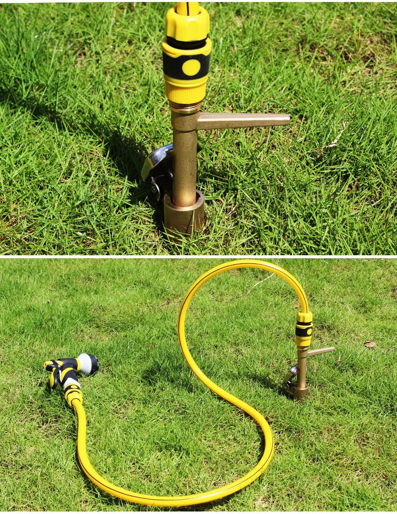 花园自来水地插快接全铜6分取水器快速取水阀插杆草坪园林绿化水管地