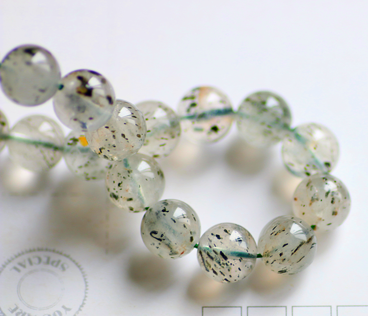 李福生天然绿云母手链绿水晶小众品质情人节礼物男女款 s0122【图片