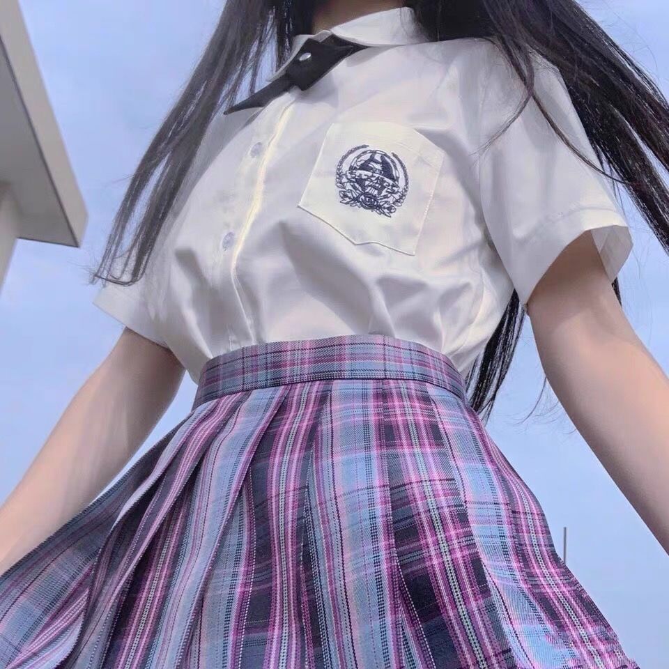 cken电竞少女套装jk制服格裙女学生学院风格裙日系百褶裙短裙套电竞