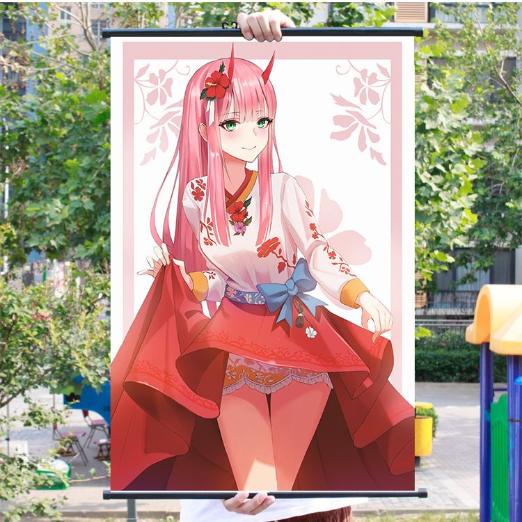 国家队02动漫挂画定制darlinginthefranxx莓卧室海报定制画16090丝绢
