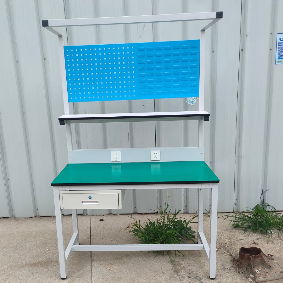 防静电工作台单面工作台带灯工厂流水线无尘车间检验工作桌电脑维修