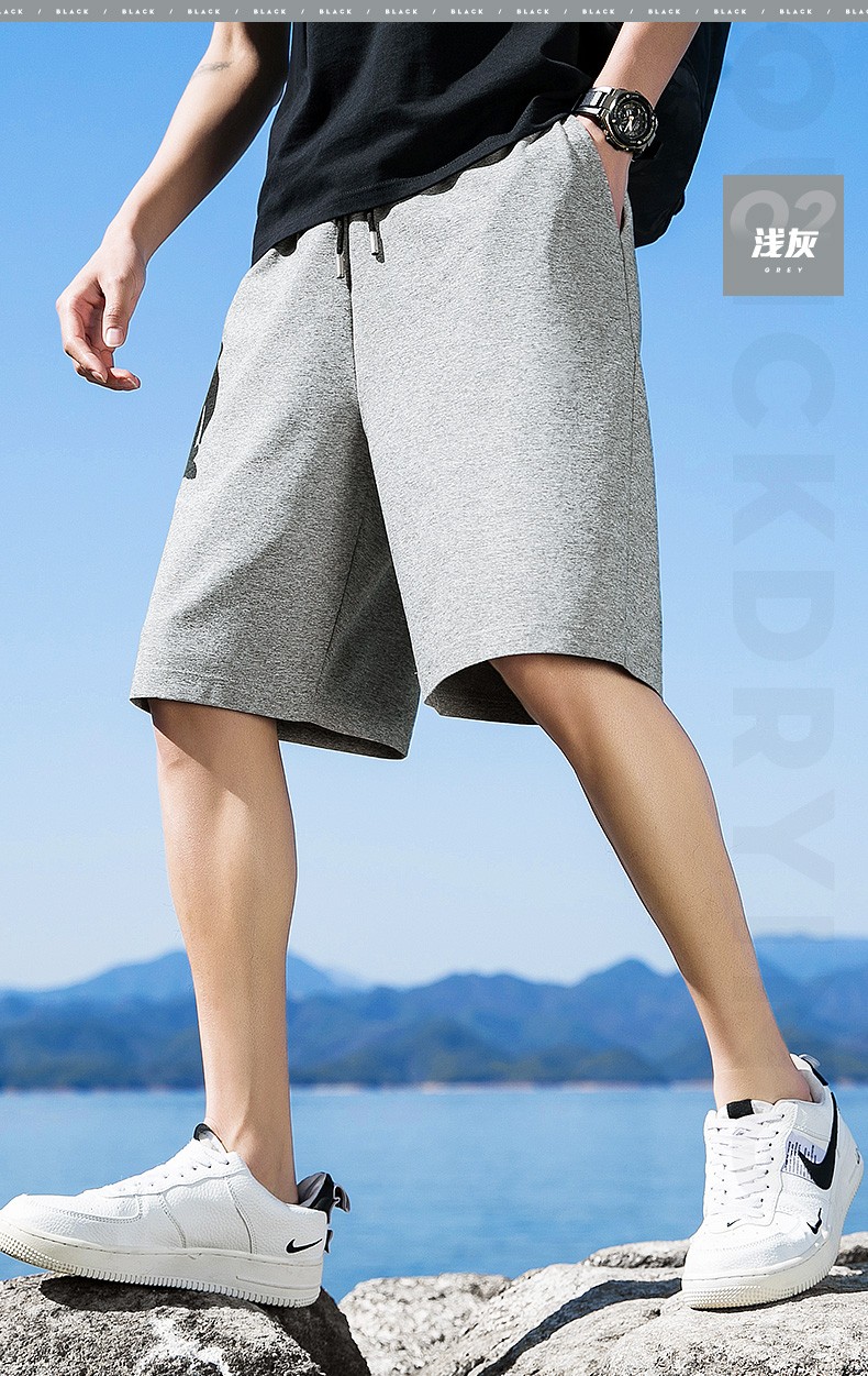 真维斯短裤男2022夏季新款冰丝凉爽速干休闲直筒裤子青少年学生ins