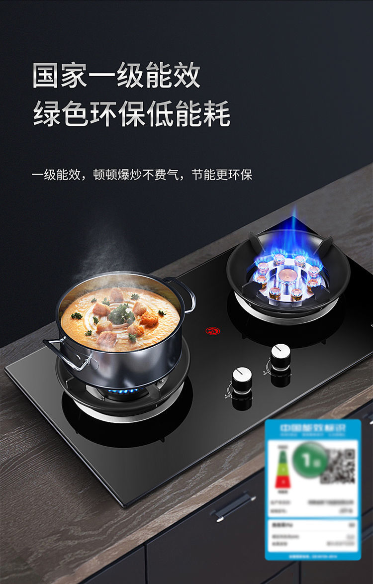 新飞燃气灶双灶天然气家用厨房液化气燃气灶猛火灶具ch 升级4.
