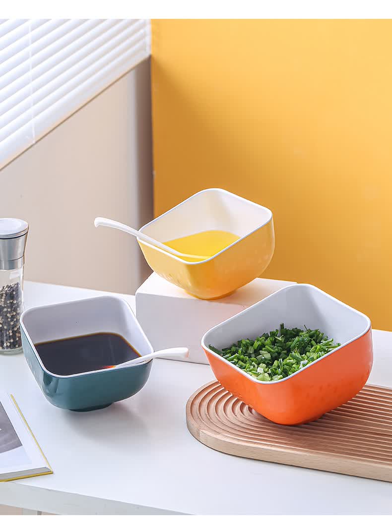 密胺斜口碗火锅店自助调料台蘸料碗斜口调料碗酱料碗串串香商用密胺