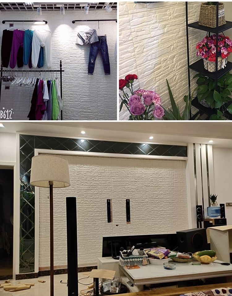 迎新必备自粘3d立体泡沫墙贴防水防霉店面装修客厅电视背景墙装饰贴纸