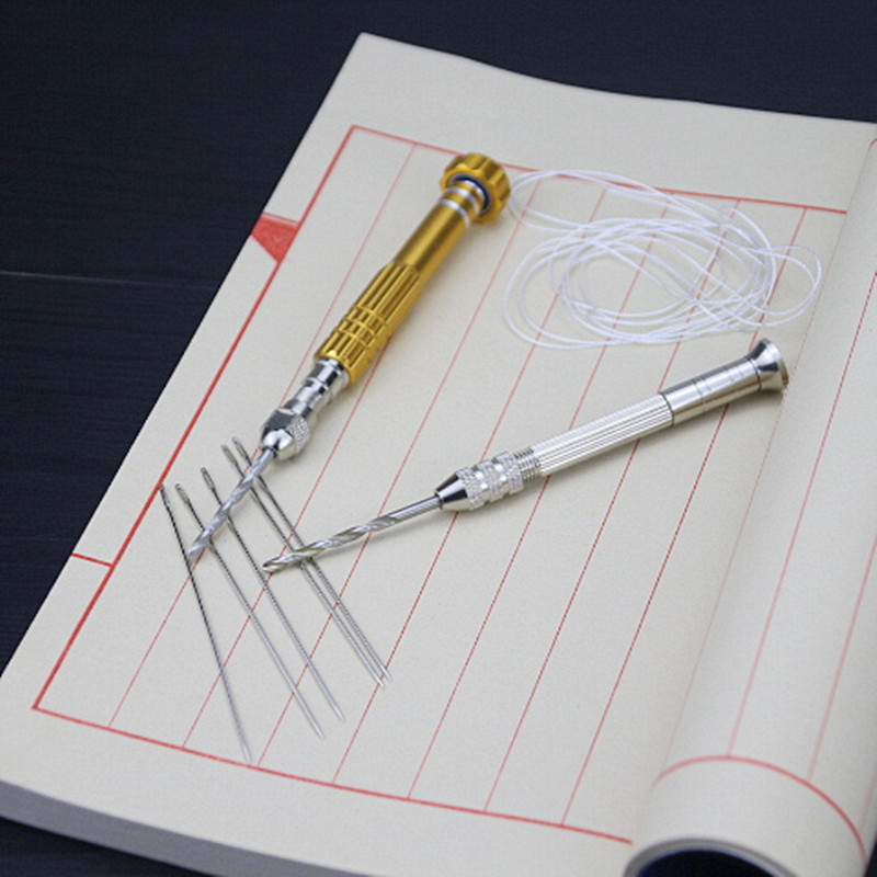 锥子手动麻花钻头打孔器铁锥子线装书制作材料厚书修书工具大眼针丝线