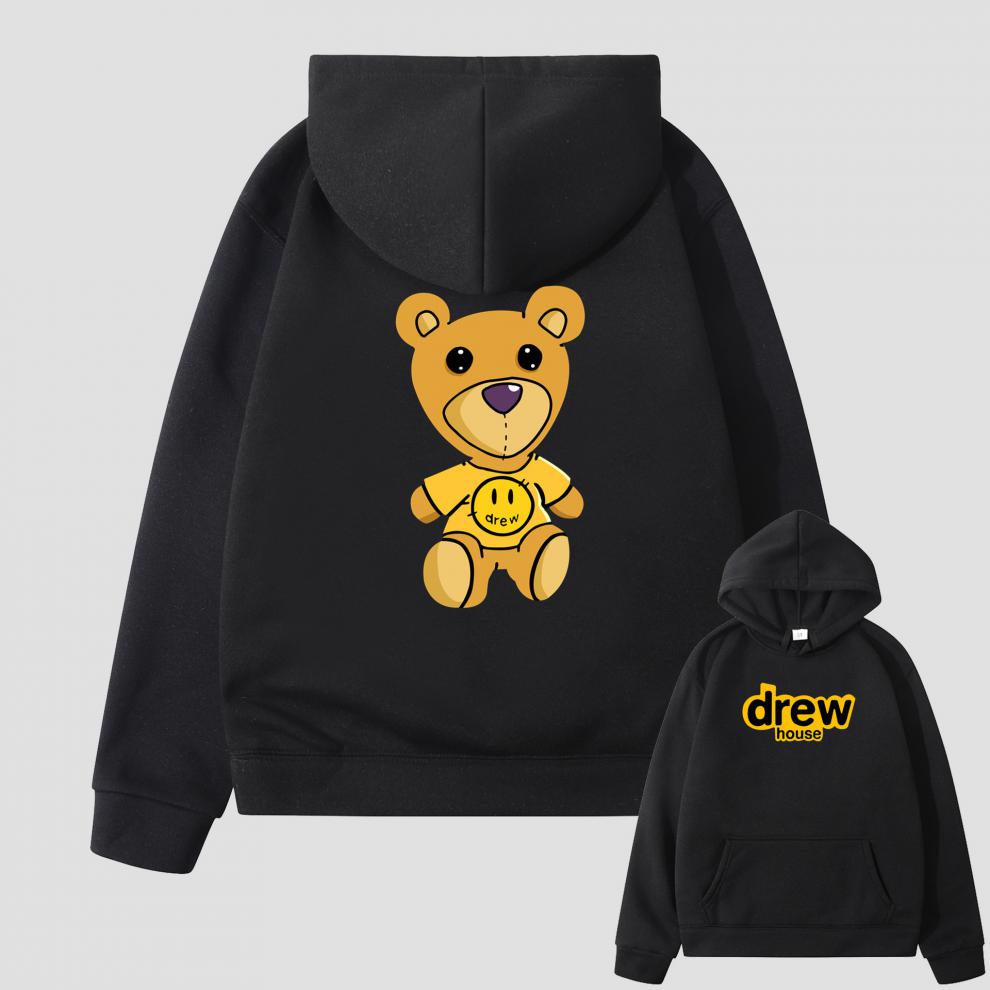 范西奢drewdrewhouse连帽衫贾斯汀比伯街头休闲drewhouse小熊卫衣红色