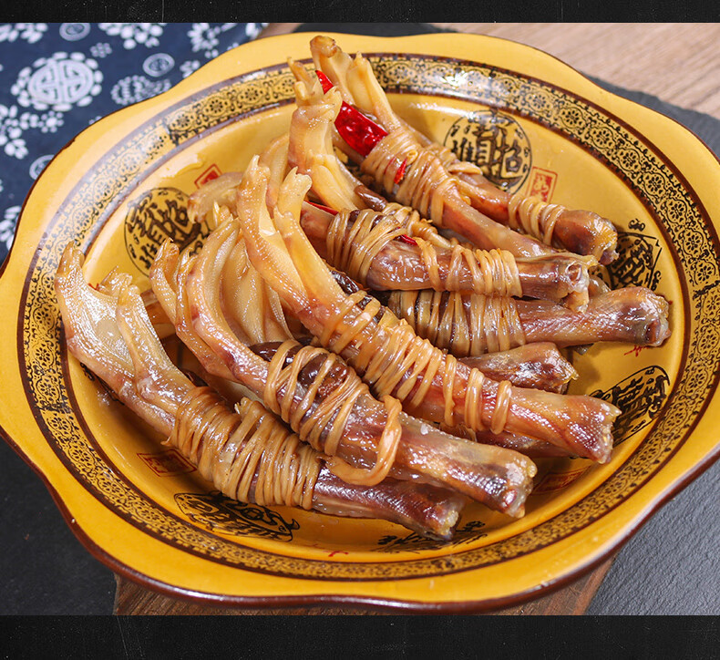 安徽特产鸭脚包农家手工风干特产腊味干货鸭掌鸭心咸鸭爪腊味 50只装