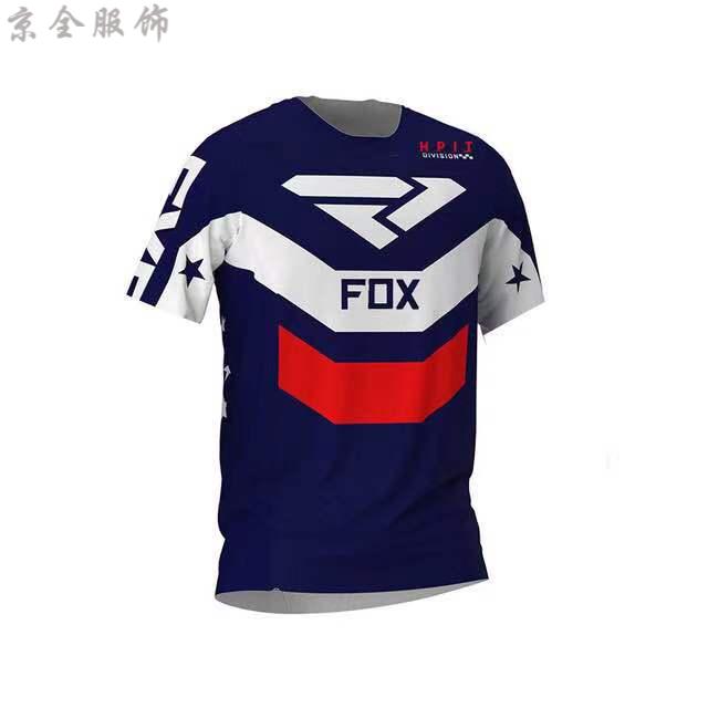 赛车服装fox速降服山地车骑行服男女短袖夏季薄款越野摩托赛车服t恤