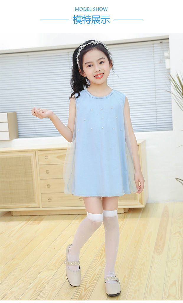 缘定儿童袜子女童过膝袜夏季薄款丝袜女孩小腿显瘦长筒袜3双装中筒袜