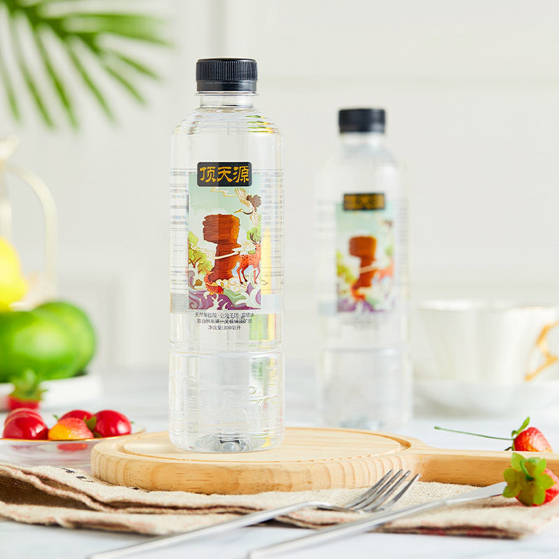 顶天源天然弱碱性水富锶饮用矿泉水小瓶300ml高端水300ml12瓶