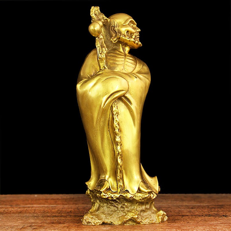 威艾15斯(vs)纯铜达摩摆件禅意菩提达摩祖师佛像达摩铜像家居客厅