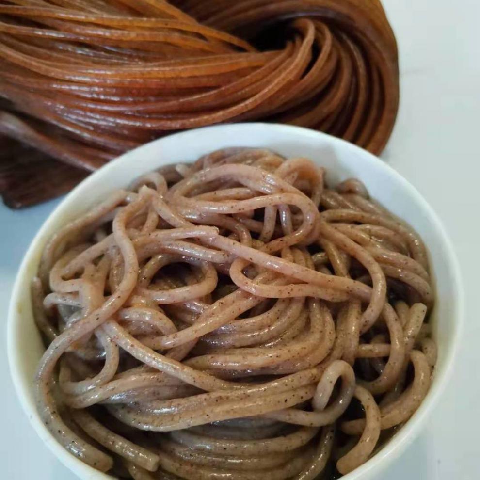 东北特产纯高粱米面条拌面杂粮粗粮鲜面不粘汤麻辣烫凉面高粱面条5斤2