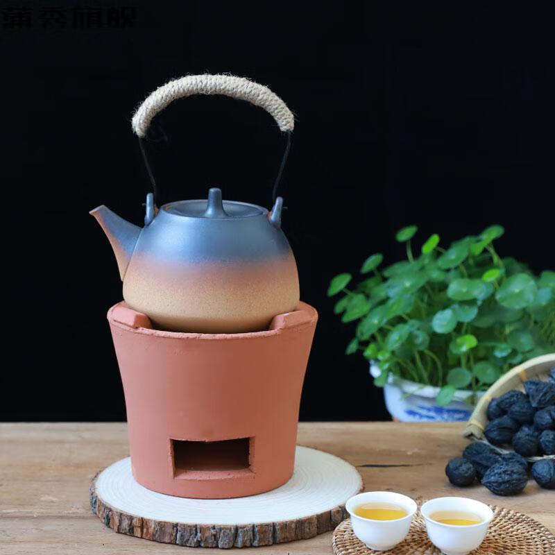 潮汕老式红泥茶炉小火炉 红泥火炭炉手工茶炉橄榄碳炉小火炉木炭风炉