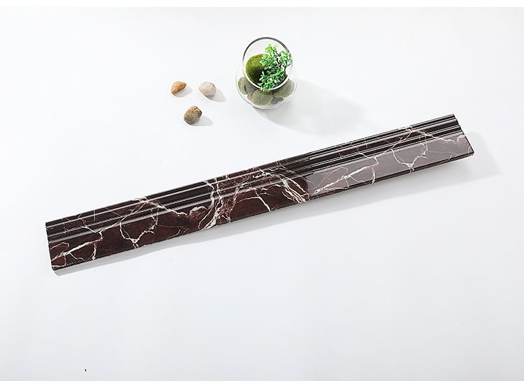 踢脚线地脚线800x100瓷砖客厅地砖角线仿大理石纺波导线门槛石 爵士白