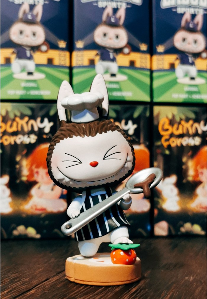 labubu精灵甜品盲盒公仔拉布布潮玩 焦糖慕斯拿破仑【开盒未拆袋】