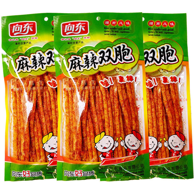 京喜好货湖南辣条双胞胎麻辣长条80后儿时怀旧小时候一根长长的小零食