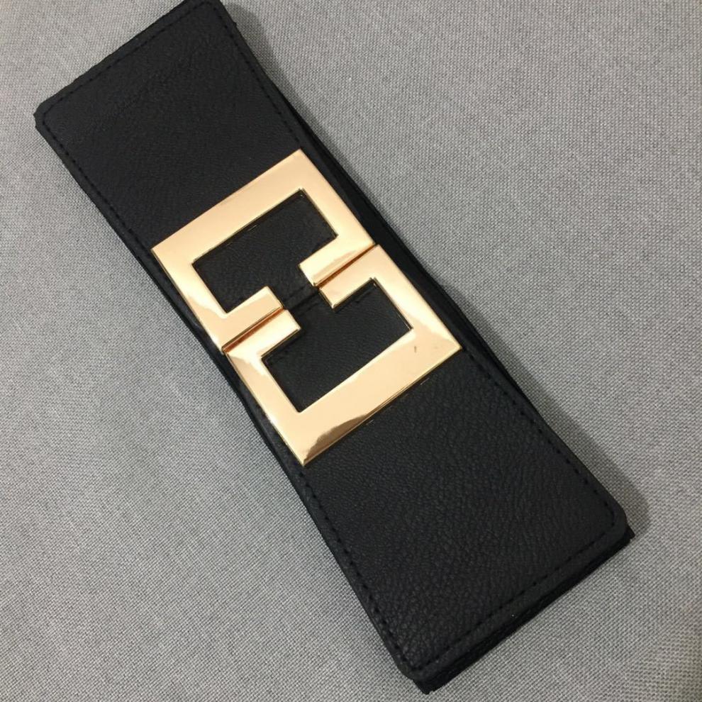 腰封女牛仔宽松紧大腰带女式松紧弹力宽窄腰封女连衣裙细黑腰带简约宽