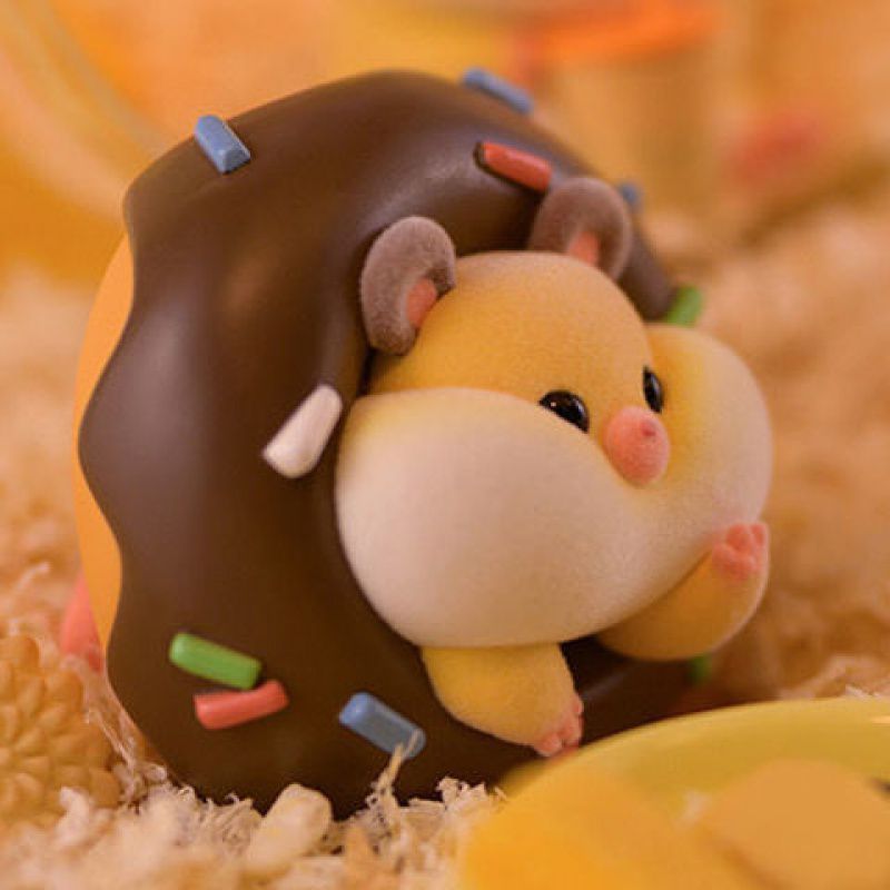 仓鼠克拉克吃货系列盲盒植绒可爱女孩玩偶公仔儿童礼物 克拉克吃泡面