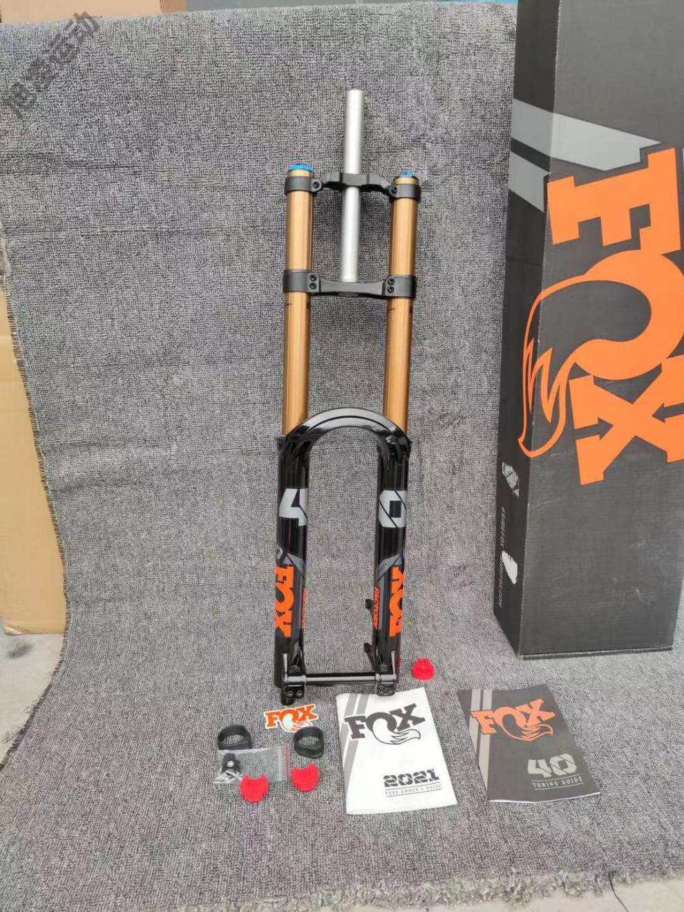 fox40前叉dh速降275寸4929寸双肩叉grip2阻尼dh4049前叉2949黑色金管