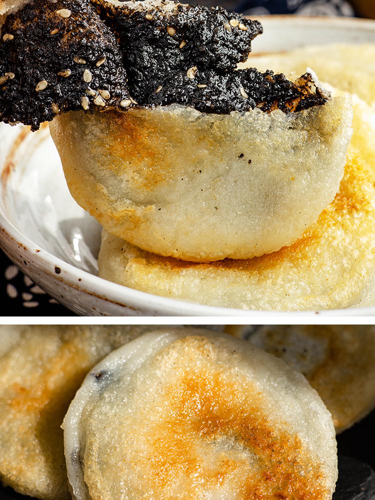 黑芝麻麻糍红糖烤糍粑手工包馅浙江特产传统糕点心软糯米滋早餐食品