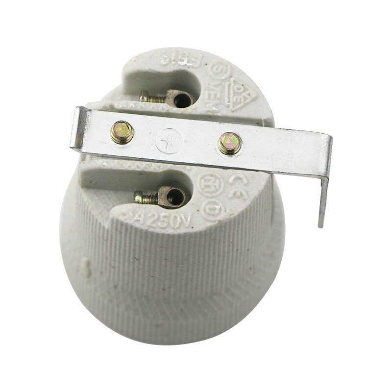 灯口底座螺旋灯座灯头螺口底座灯泡底座插座陶瓷灯头灯座防水大功率吸