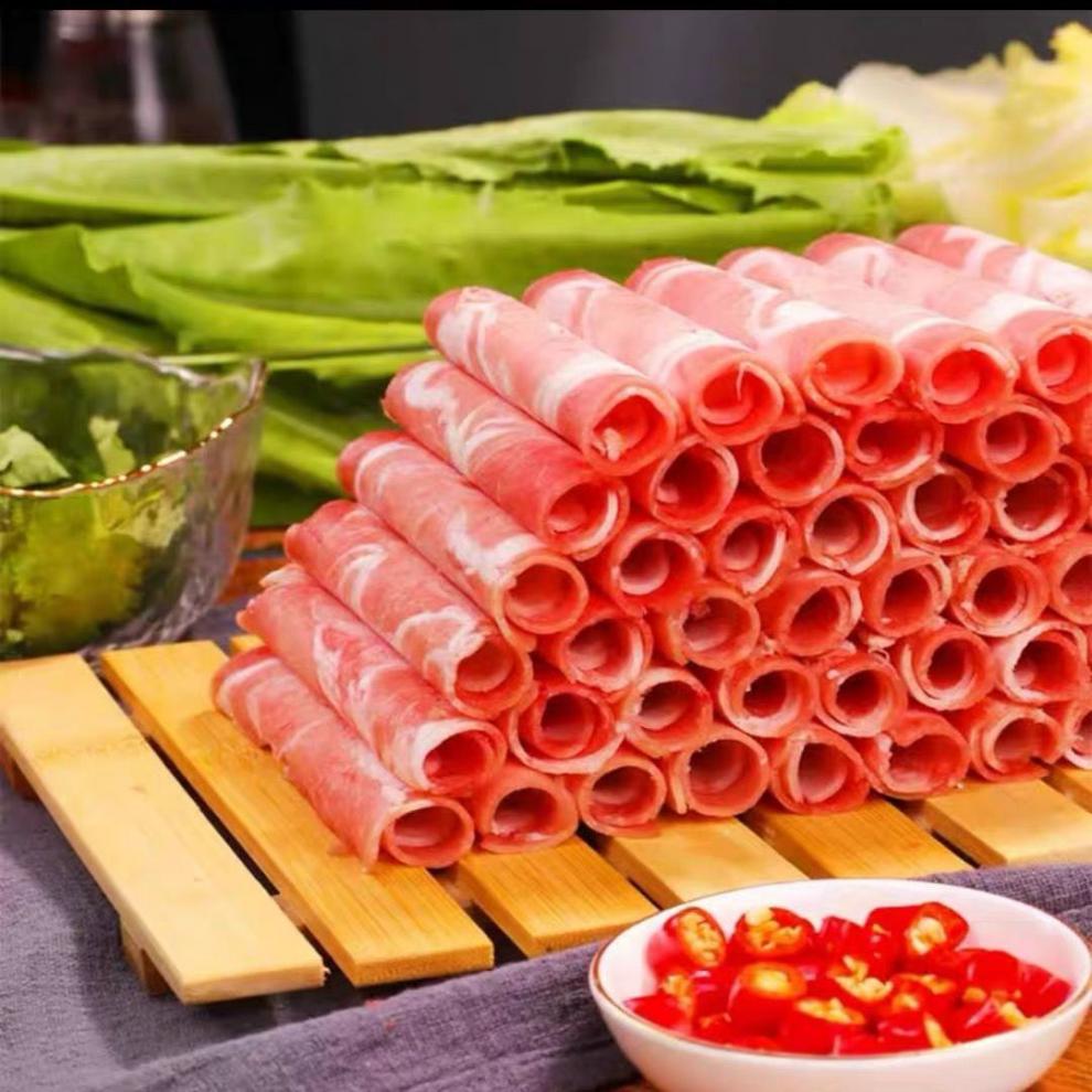 羊肉卷新鲜现切内蒙羔羊卷微调理羊肉卷草原肥羊卷涮羊肉火锅食材皇波