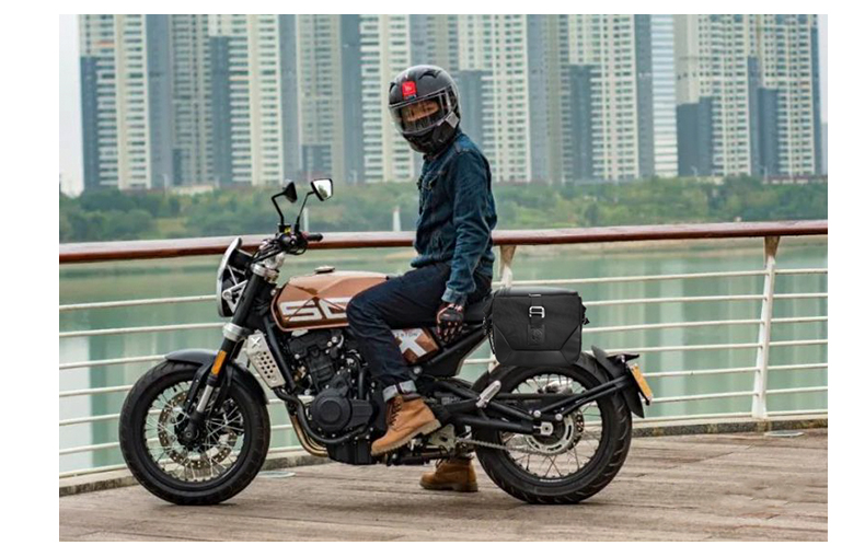 适用高金gk500flame500改装快拆边包复古摩托车防水侧包带支架一代