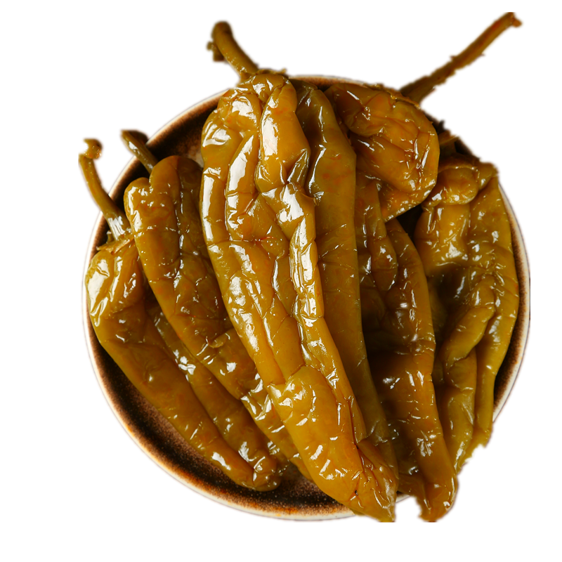 辣椒咸菜山东农家腌制微辣大辣椒香辣脆椒五香辣椒下饭小咸菜 500g 5