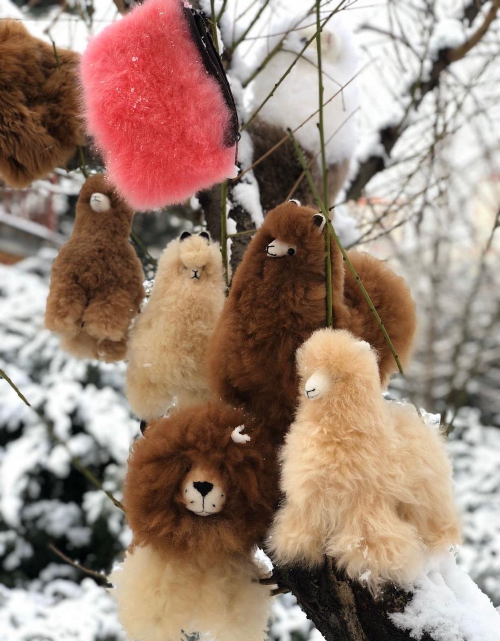 秘鲁羊驼 秘鲁品牌alpacasa 大号 手工羊驼真毛公仔毛绒玩具玩偶 小鬼