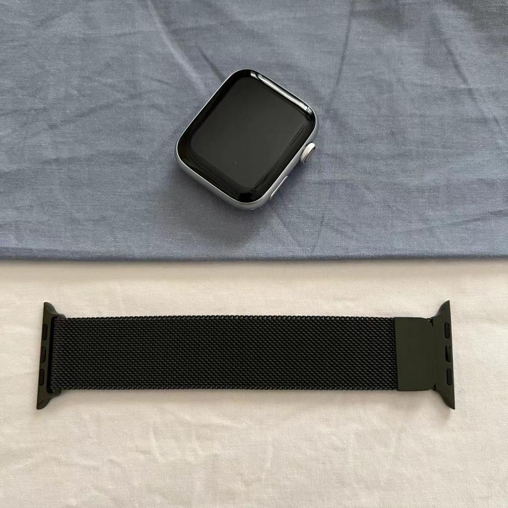 【官方旗舰】苹果手表s7原装表带金属适用iwatch7applewatch6链米兰