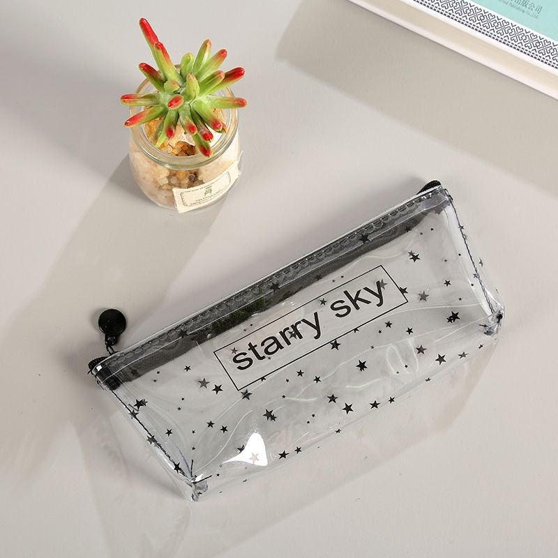 【精选品质】笔袋女生韩版透明简约网红大容量铅笔袋男女学生文具盒