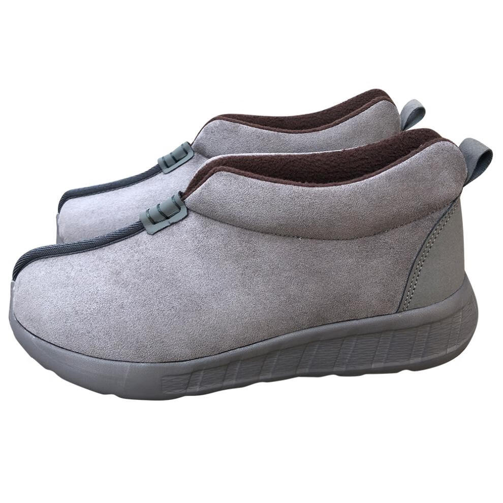 天彩绣 僧棉鞋冬季加厚绒面舒适轻便保暖毛单鞋禅修僧侣鞋棉僧鞋 灰色