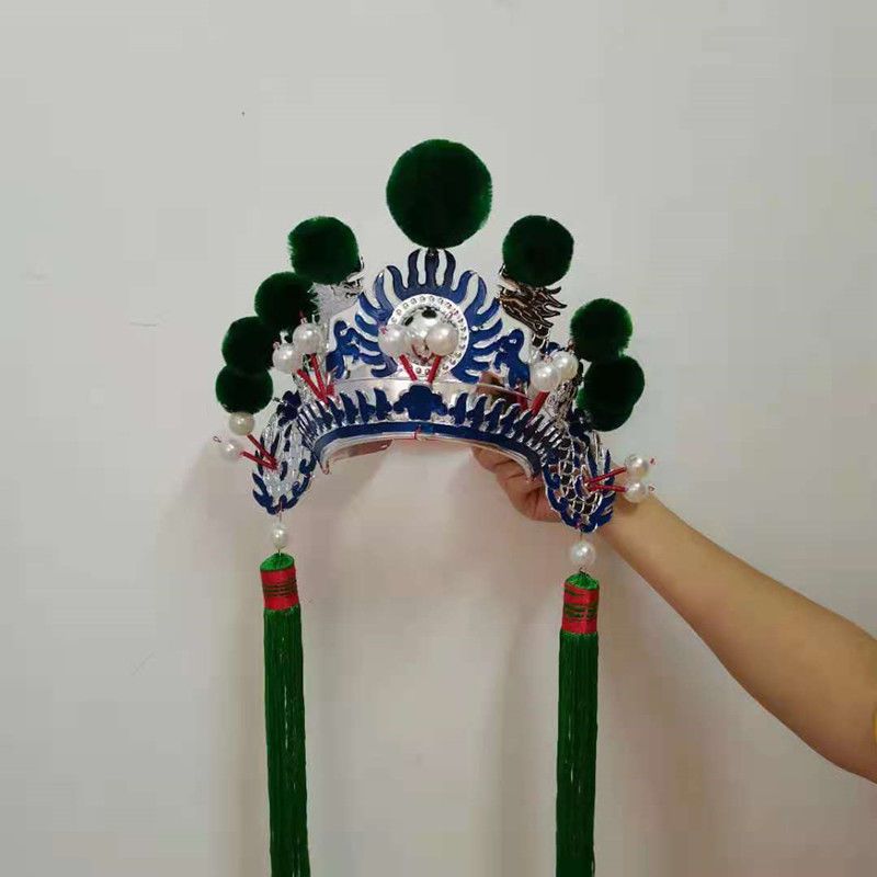 戏剧头饰国潮京剧花木兰帽子戏曲刀马旦穆桂英头盔演出用品打鼓额子