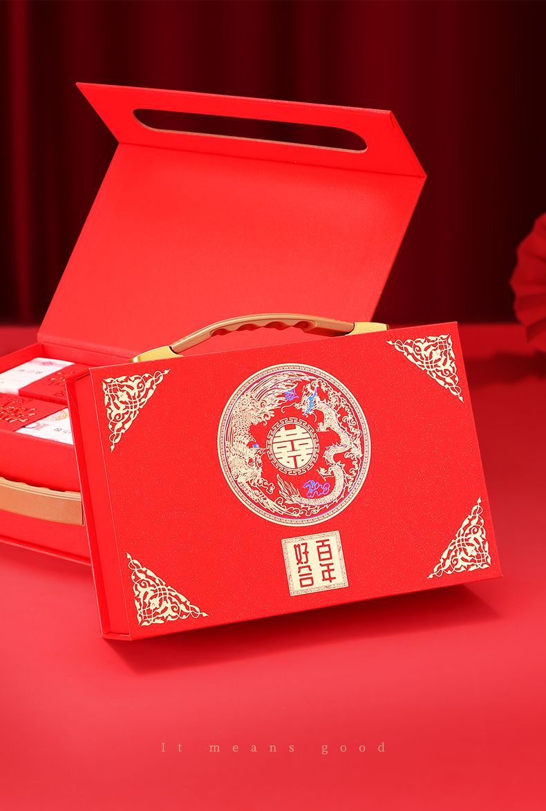 箱子订婚仪式感物品聘提礼盒10万彩龙凤呈祥豪华套餐大号1020万礼金盒