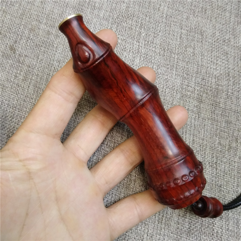 纯手工有手感 木雕弹弓竹节造型实木扁皮筋专用弹弓纯手工雕刻木头弓