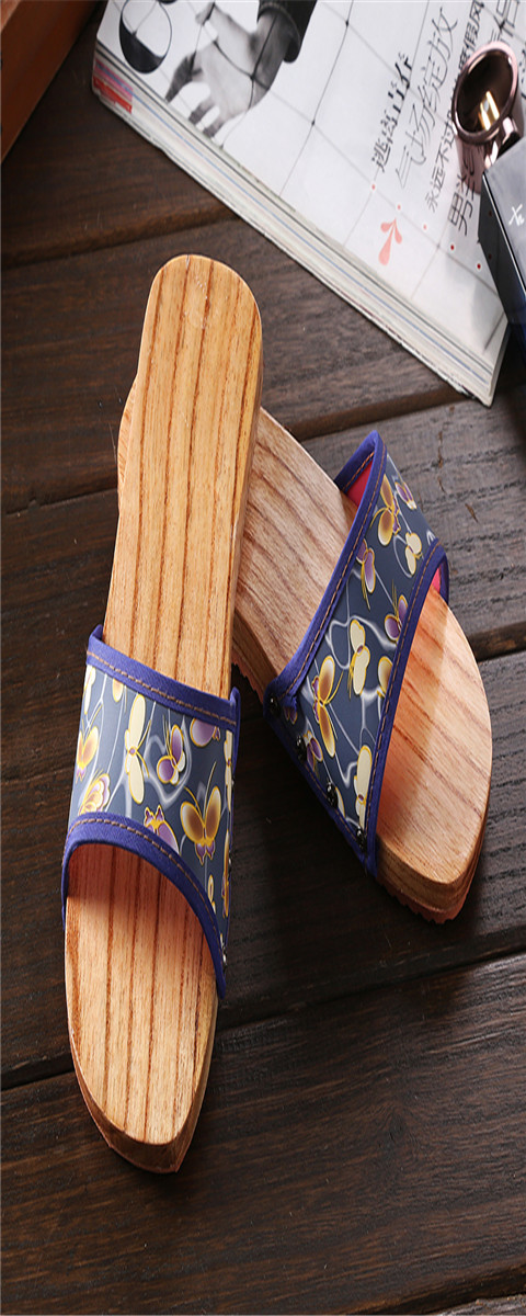 songjicos男式款木屐方头木拖鞋夹脚拖鞋平跟木板鞋一字拖鞋靴情侣鞋