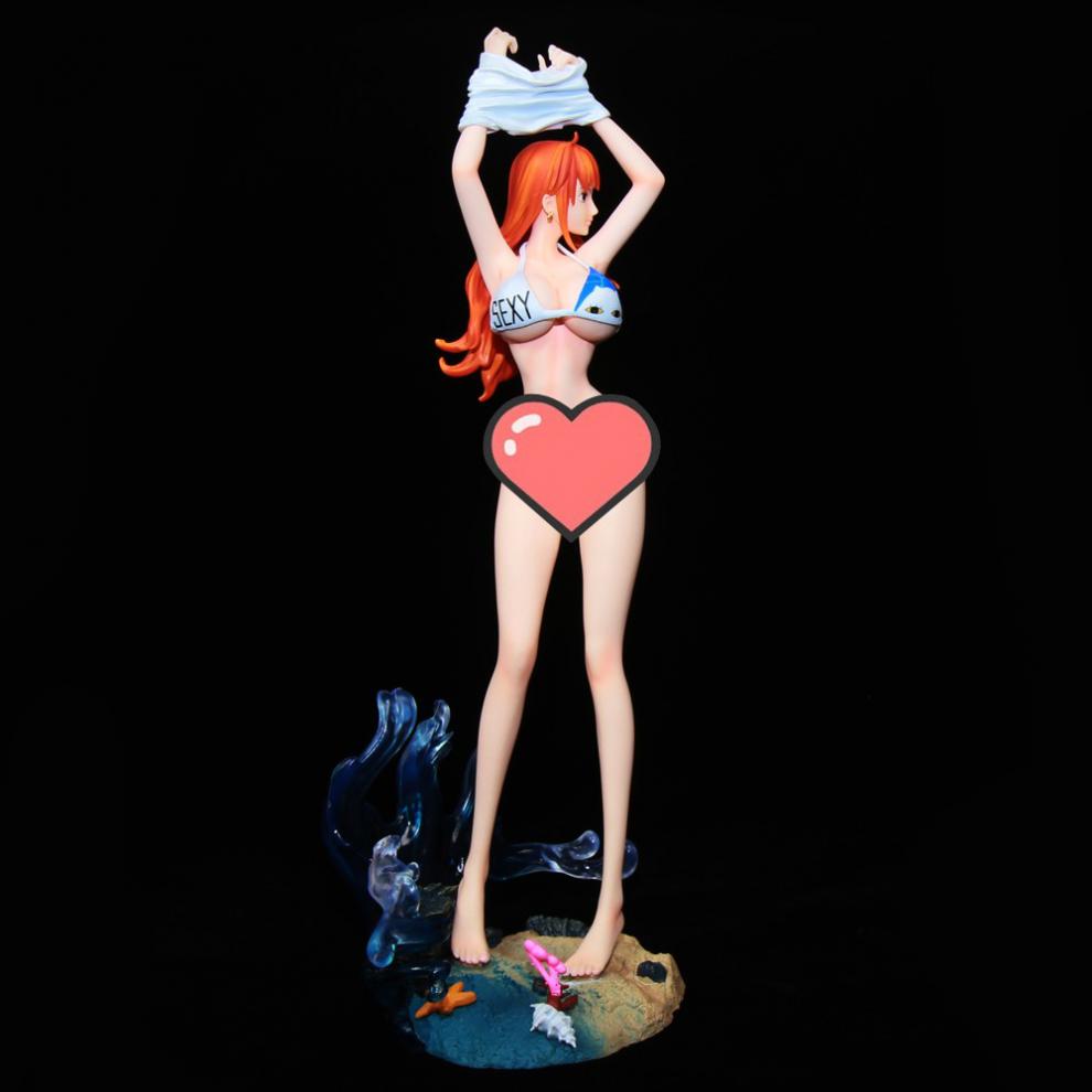 海贼王 gk巨浪娜美 罗宾沙滩泳装 爆衣女帝 模型摆件机箱礼物送朋友