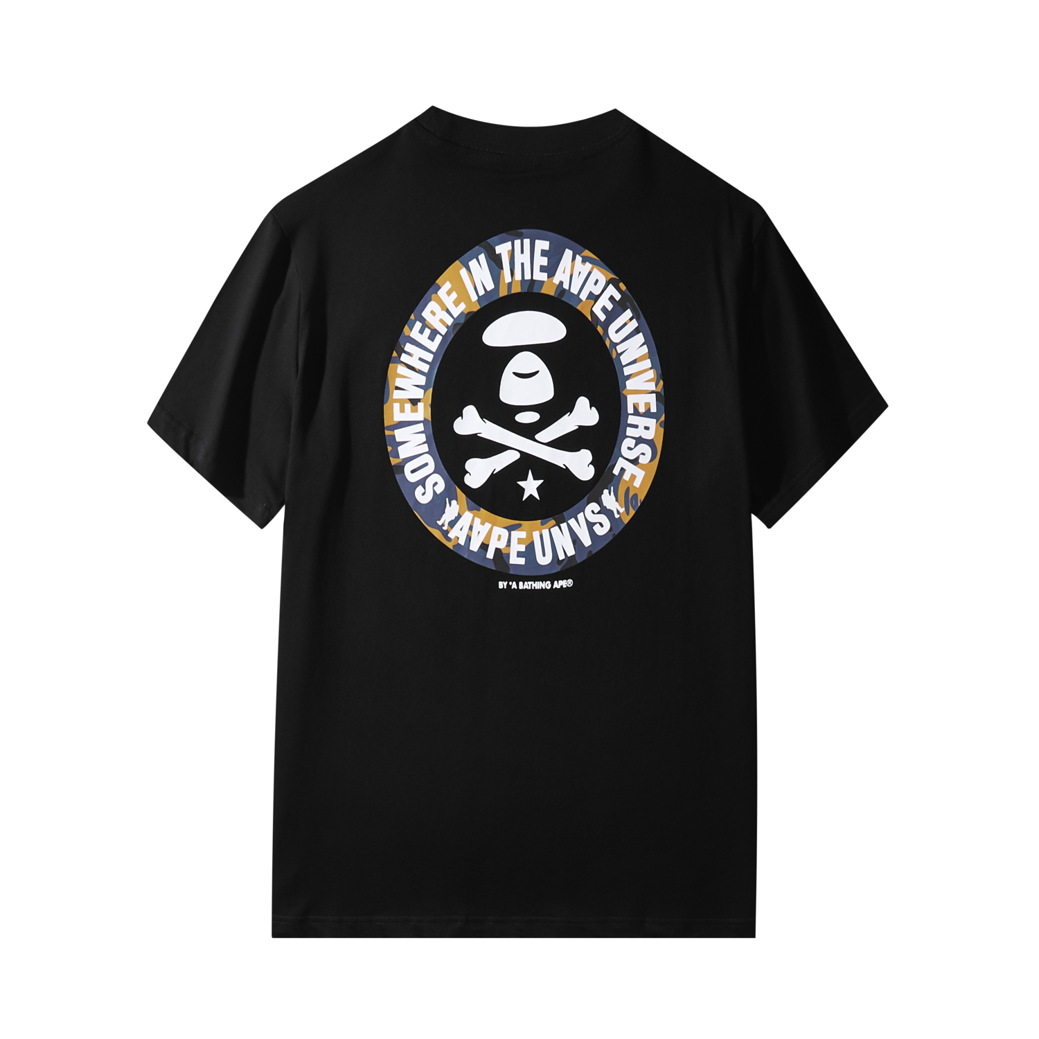 bape官方联名aape潮牌棕榈树卡通人物字母印花短袖t恤夏季新款香港it