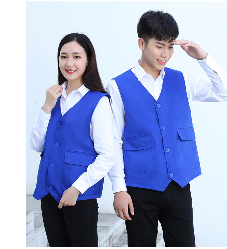 超市工作服马甲定制印logo订制生鲜卖场服务员收银员促销员工工装琪澳