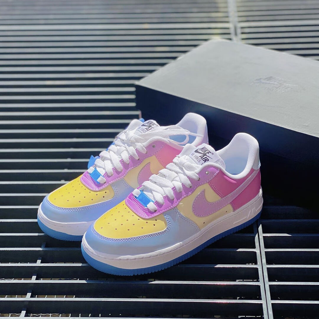 【旗舰官方店】aj男女款af变色龙低帮运动休闲板鞋鞋 空军一号热感应