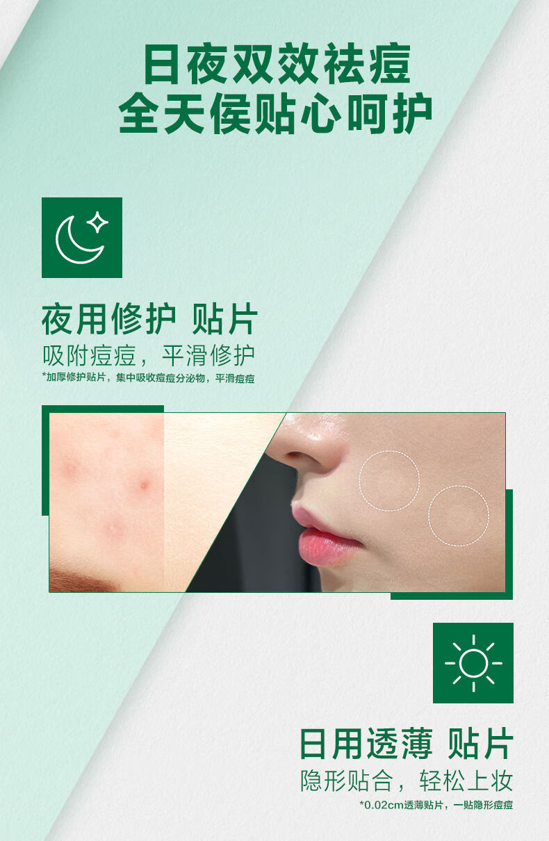 药房直售隐形痘痘贴日夜双效隐形净痘贴遮瑕青春痘防水防汗可上妆1
