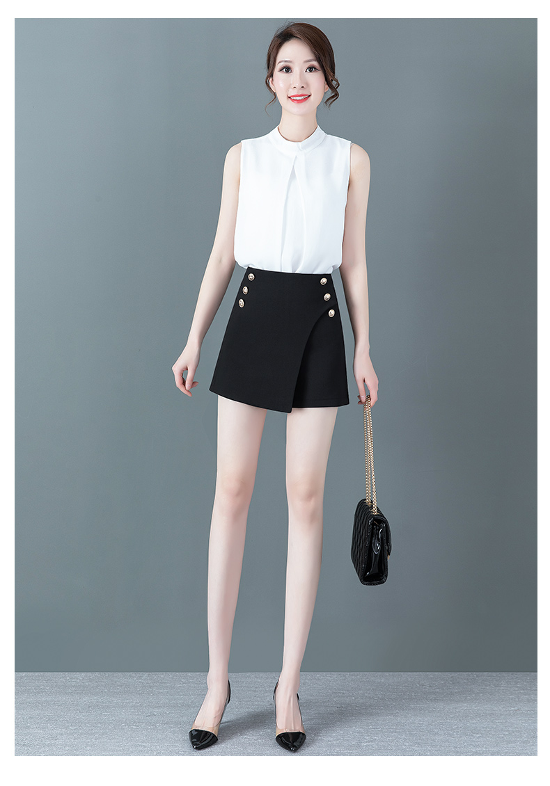 圣梦雅不规则裤裙女2021年夏新款显瘦个性高腰阔腿短裤百搭时尚裙裤