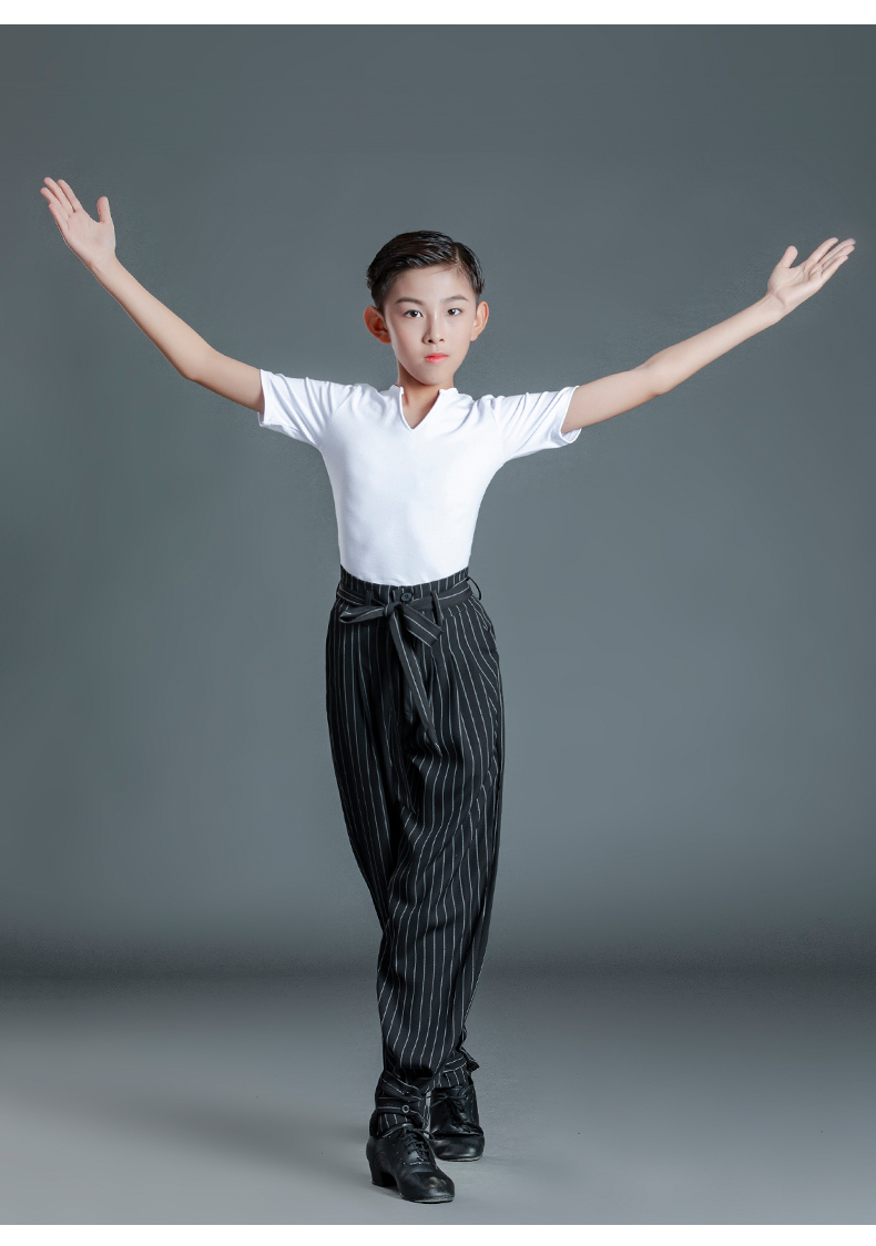 2022新款男童拉丁舞服男童拉丁舞练功服儿童考级比赛舞蹈服男孩拉丁
