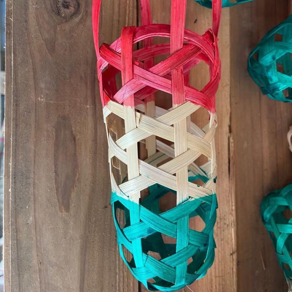 竹编制品传统猪仔饼竹笼中秋小猪笼子竹子竹篮工艺品寓意猪笼入水小号