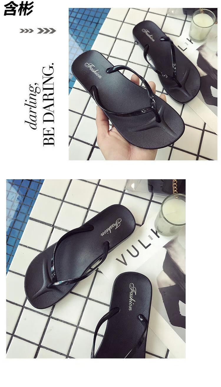 人字拖女ins春秋平底韩版新款女士凉拖黄色榴莲人字拖偏小一码40码