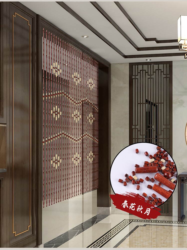 门帘入户门新款竹门帘家用餐厅茶室玄关过道卫生间珠帘入户门对门隔断